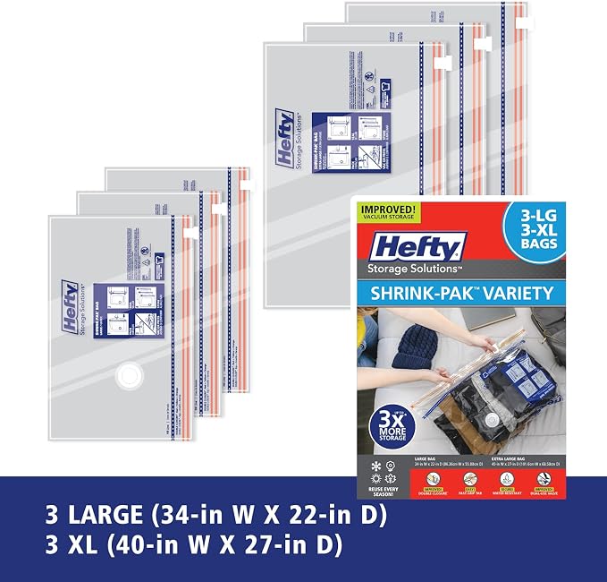 Hefty Shrink-Pak Vacuum Storage Bags - Image 3