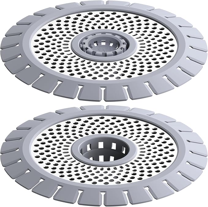QAP Shower Drain Hair Catcher, Stainless Steel Bathtub Strainer 2-Pack | by qApqualityartPractical
