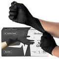 Disposable Black Nitrile Gloves Large 200 Count by FifthPulse