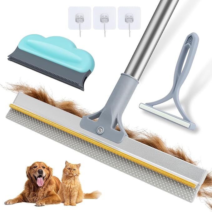 Carpet Rake for Pet Hair Removal Tool, Reusable Pet Hair Remover Broom | by FancyMouse