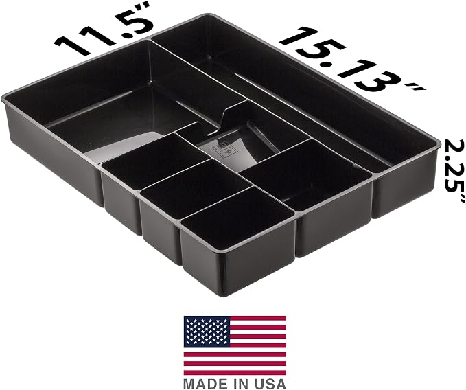 Officemate Deep Drawer Organizer Tray, 8 Compartments, 2 1/4" H x 15 1/8" W x - Image 2