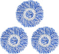3 Pack 360° Spin Magic Mop Replacement Head, Round Shape Standard Size by TidyMonster