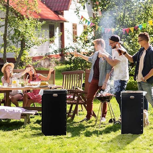 Nosiny 20 Pcs 20 Gallon Disposable and Reusable Corrugated Cardboard Trash Cans for Events, Recycling Bins Bulk with Trash Bags, Cardboard Garbage Boxes for Parties, 14 x 14 x 24 (Black)