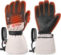 SAVIOR HEAT Heated Gloves for Men Women, Rechargeable Electric Heated Leather Skiing and Snowboarding Gloves