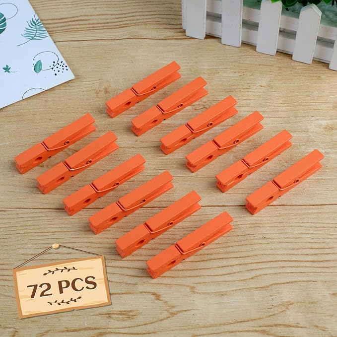 72 Pcs Wooden Clothes Pins, 2.9 Inch Clothes Pins - Image 5