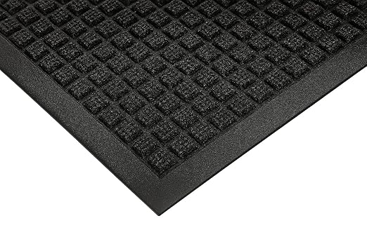 Guardian WaterGuard Indoor/Outdoor Wiper Scraper Floor Mat, Rubber/Nylon, 4'x6', Charcoal