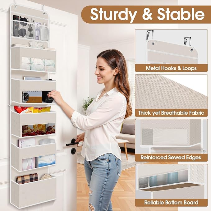 Over The Door Organizer Storage behind Door Hanging Organizer - Image 7