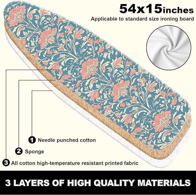 Ironing Board Cover 15x54 Inch- Standard Cotton Cover - Image 3
