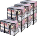 7 Pack Clear Clothes Storage Bags by Vieshful