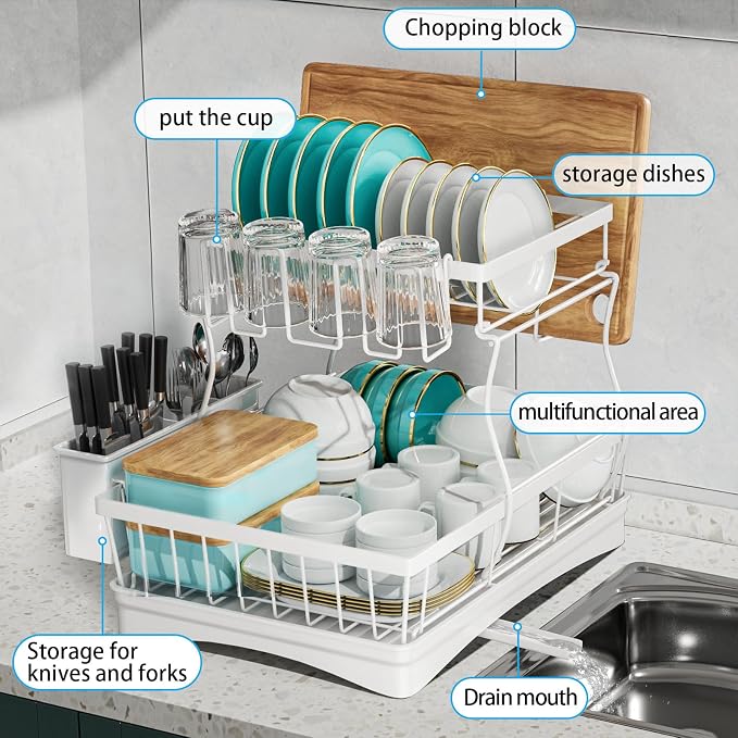 7 code 2-Tier Large Dish Drying Rack - Image 6