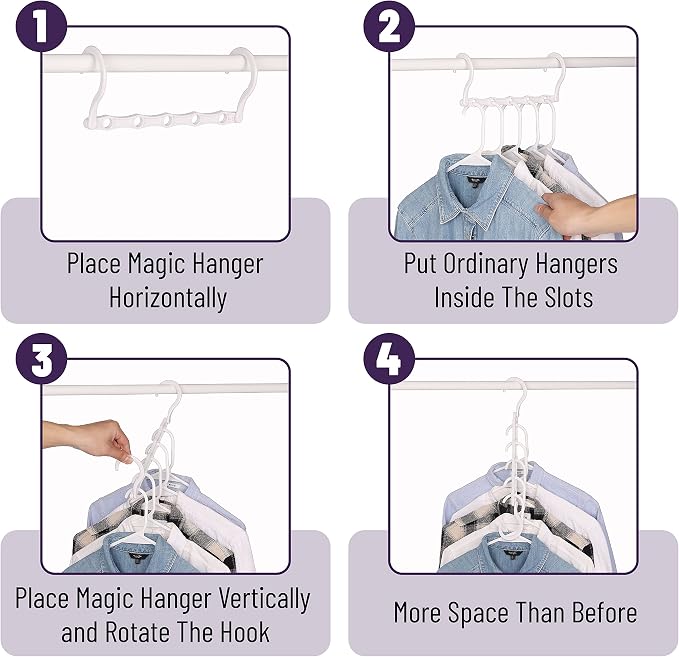 Mr. Pen- Space Saving Hangers, 360° Rotating Hooks | Magic Cascading Hanger - Image 5