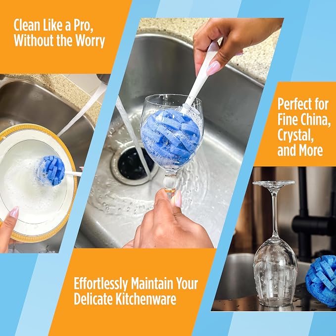 COMPAC HOME Dish Wand Kitchen Sponge | Effectively Clean China Dishes and - Image 7