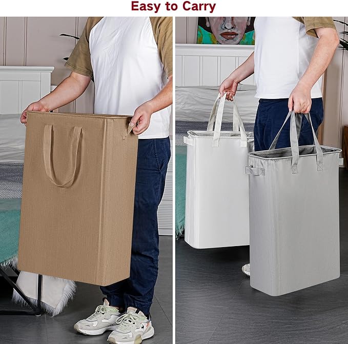 efluky Slim Laundry Basket, Narrow Laundry Hamper - Image 5