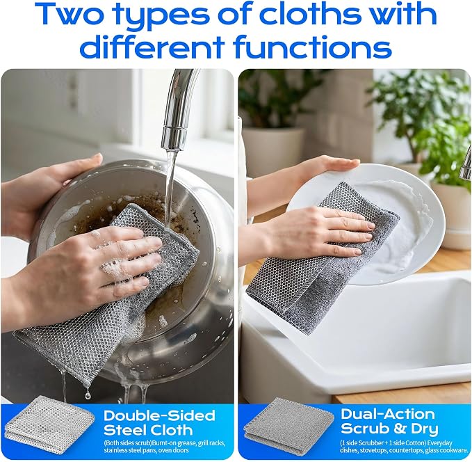Solara Lux Scrub Cloths, Dual Action Scrubber Pads - Image 2
