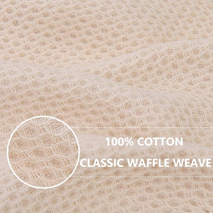 Homaxy 100% Cotton Waffle Weave Kitchen Dish Cloths 12-Pack, Ultra Soft - Image 2