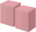 Homaxy 100% Cotton Waffle Weave Kitchen Dish Cloths 24-Pack, Dried Rose | 12 x by Homaxy