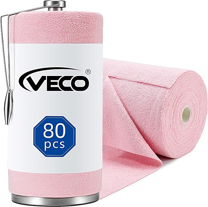 Veco Microfiber Cleaning Cloth Roll by Veco