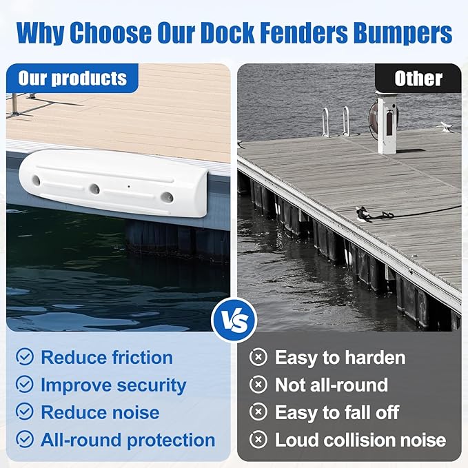 Dock Fender Bumpers, Boat Dock Bumpers Straight-Edge Marine Fenders Side Guard