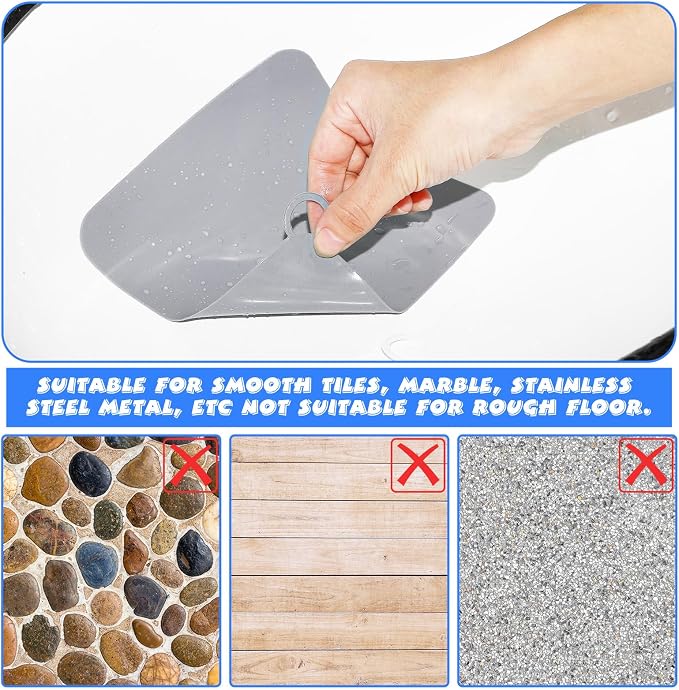 6 Pack Drain Covers for Bugs, 6 X 6 Inch, Round and Square, Anti Odor and - Image 5