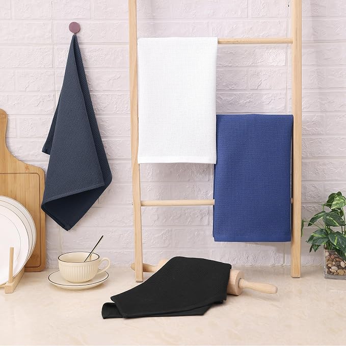 Homaxy 100% Cotton Waffle Weave Kitchen Towels, 4 Pack - Image 7