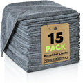 Microfiber Cleaning Cloths Bulk-15 Pack, 12x12 inches by TEAWOO