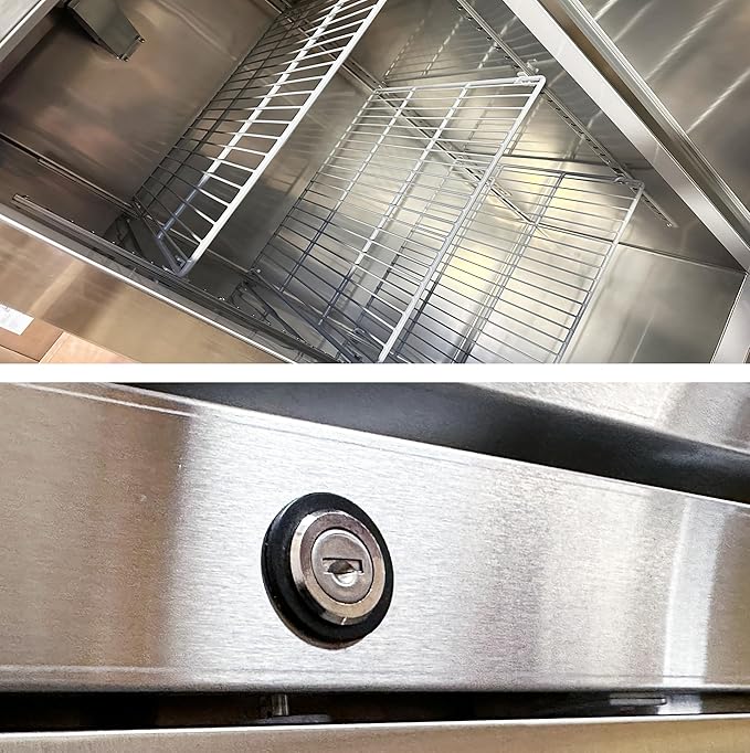 Commercial Refrigerator 1-Door Solid Upright Reach in Stainless Steel NSF 27" Width, Capacity 17 Cuft, Bottom Mounted Restaurant Quality Kitchen Cooler Fridge AKR-06881, NSF Certified