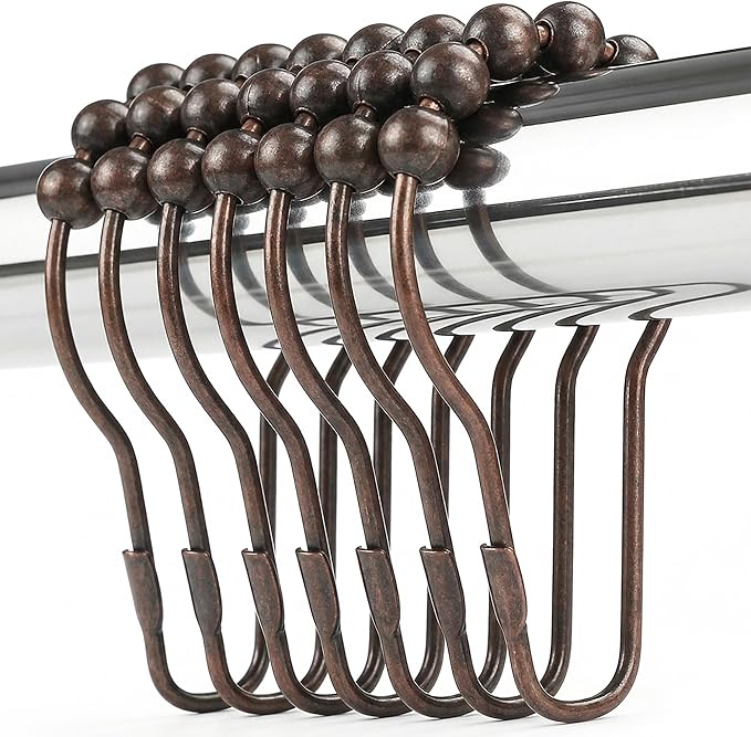Shower Curtain Hooks Rings, Rustproof Metal Shower Curtain Rings by Unknown