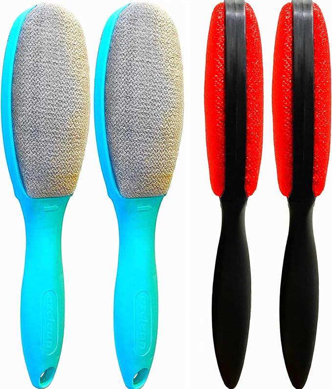 4Pack 2Colors Lint Brush for Clothes Furniture Couch, Lint Brush Pet Hair - Image 3