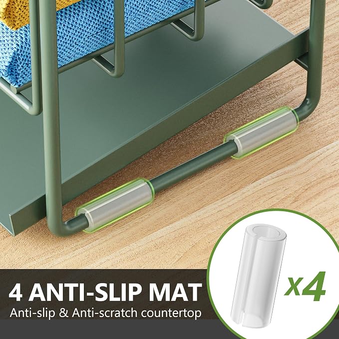 Cisily Sage Green 2-Tier Kitchen Sink Caddy Organzier Rack - Image 3