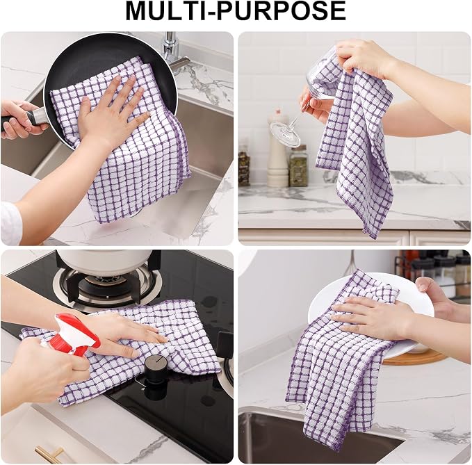 Kitinjoy Cotton 8 Pack Terry Kitchen Towels - Image 3