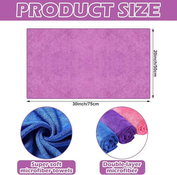 SmoothNovelty 5 Pcs Extra Large Microfiber Cloth 30" x 20" Large Floor - Image 3