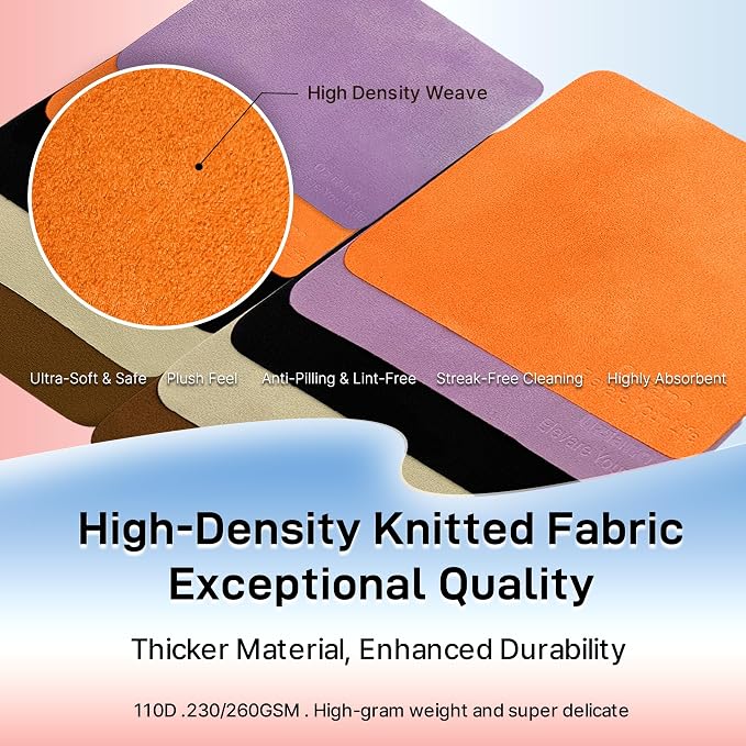 10 Pack Microfiber Cleaning Cloths, Premium 110D Scratch-Free & Lint-Free Clean - Image 5