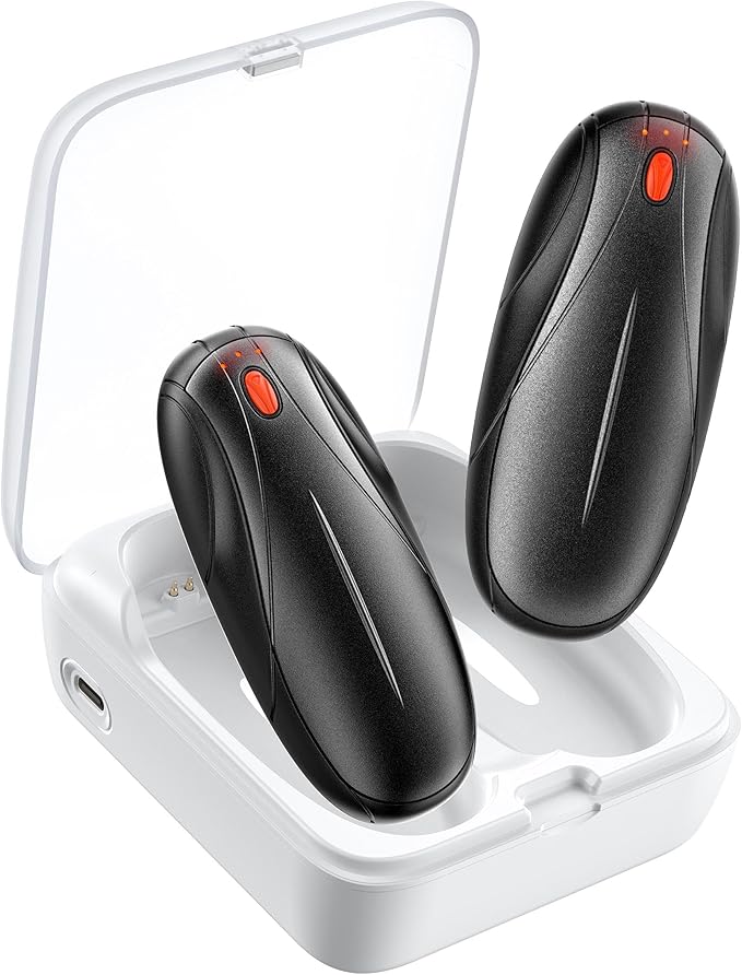 Hand Warmers Rechargeable 2Pack,14000mAh Electric Hand Warmers with Charging Case,Quick Charge Portable Heater,Gifts for Christmas,Winter,Outdoor,Camping,Hunting Accessories