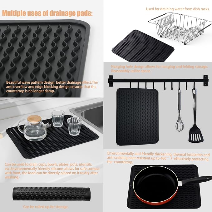 NiuYichee Stainless Steel Dish Drying Rack, Expandable Fruit & Vegetable Drain - Image 7