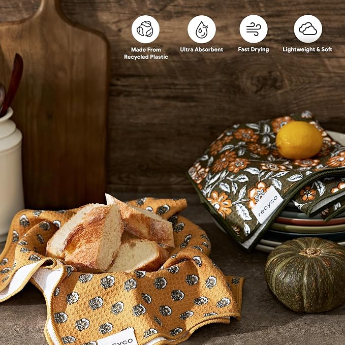 RECYCO Waffle Kitchen Towel Set of 2 - Image 2
