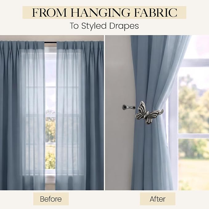 Metal Curtain Tiebacks, Drapery Holders - Image 5
