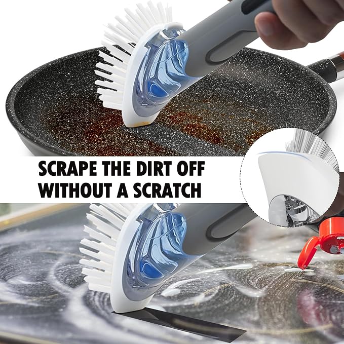 RIMAY Soap Dispensing Dish Brush Set - Image 3