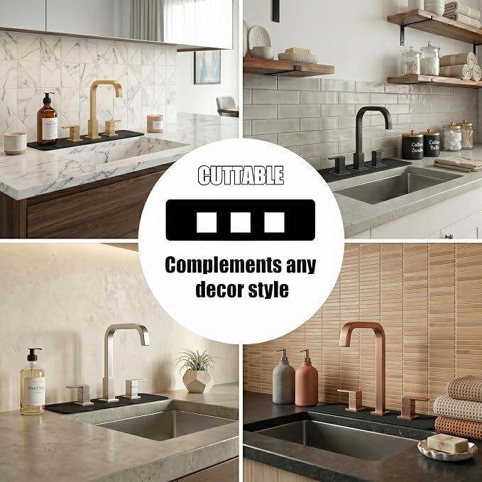 2PCS Faucet Mat for Bathroom Sink - Image 3