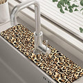 Abstract Brown Leopard Dish Drying Mat by Unknown