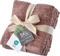 SKL Home CloudSoft Washcloth Set, 100% Cotton Luxury, Clay | Premium spa-level by SKLHomebySaturdayKnightLtd
