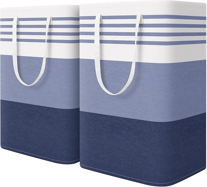 WOWBOX 2 Pack Laundry Baskets, Collapsible Dirty Clothes Laundry Hampers by WOWBOX