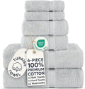 Chakir Turkish Linens 100% Cotton 6-Piece Towel Set, Oeko-Tex Certified: 2 Bath by ChakirTurkishLinens