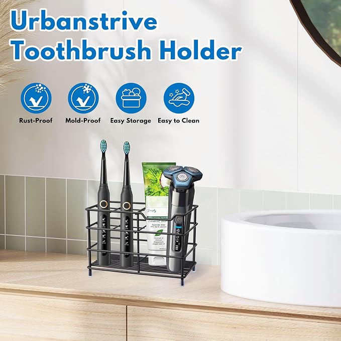 Electric Toothbrush Holders for Bathrooms 304 Stainless Steel Quick Drying | - Image 8
