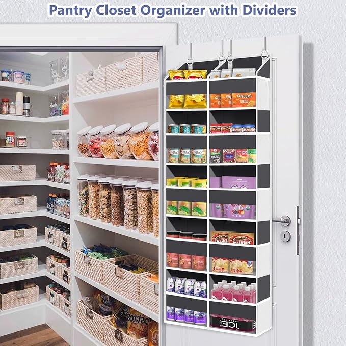 Heavy Duty Over The Door Organizer 5 Tiers, Extra Large Behind Door Storage of - Image 8