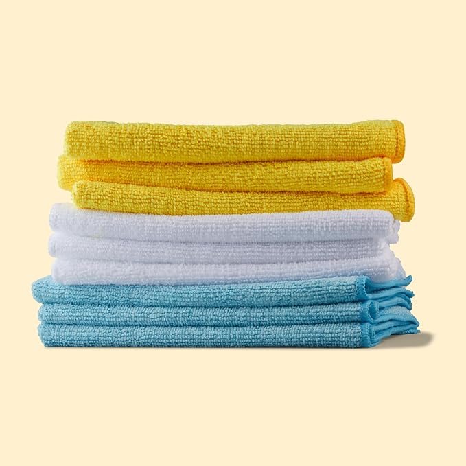 Amazon Basics Microfiber Cleaning Cloths, Ultra Absorbent, Scratch-Free - Image 6