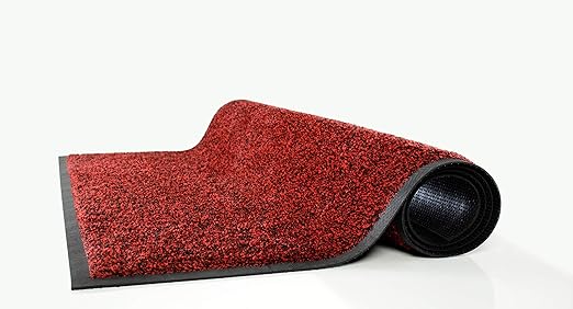 Guardian Platinum Series Indoor Wiper Floor Mat, Rubber with Nylon Carpet, 3'x10', Brown