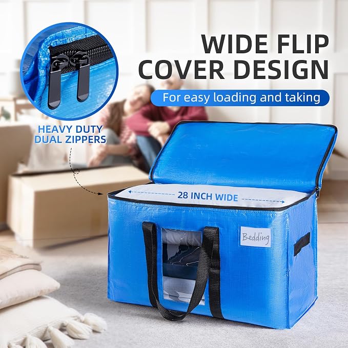 TAILI 12 Pack Blue Extra Large Moving Bags, Storage Bags - Image 4