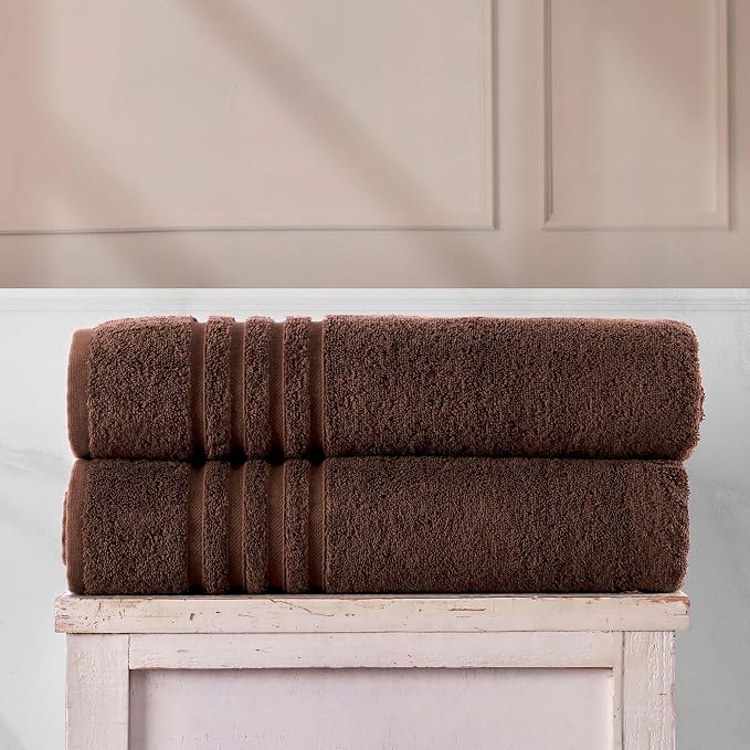 Hawmam Linen Jumbo Large Bath Sheets Towels 2 Pack Soft and Absorbent - Image 2