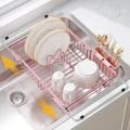 JASIWAY Pink Dish Drying Rack Over the Sink by JASIWAY