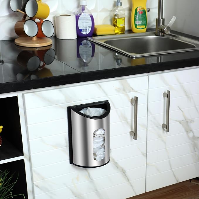 Utopia Kitchen Stainless Steel Grocery Bag Holder, Pantry or Cabinet, Reusable - Image 5